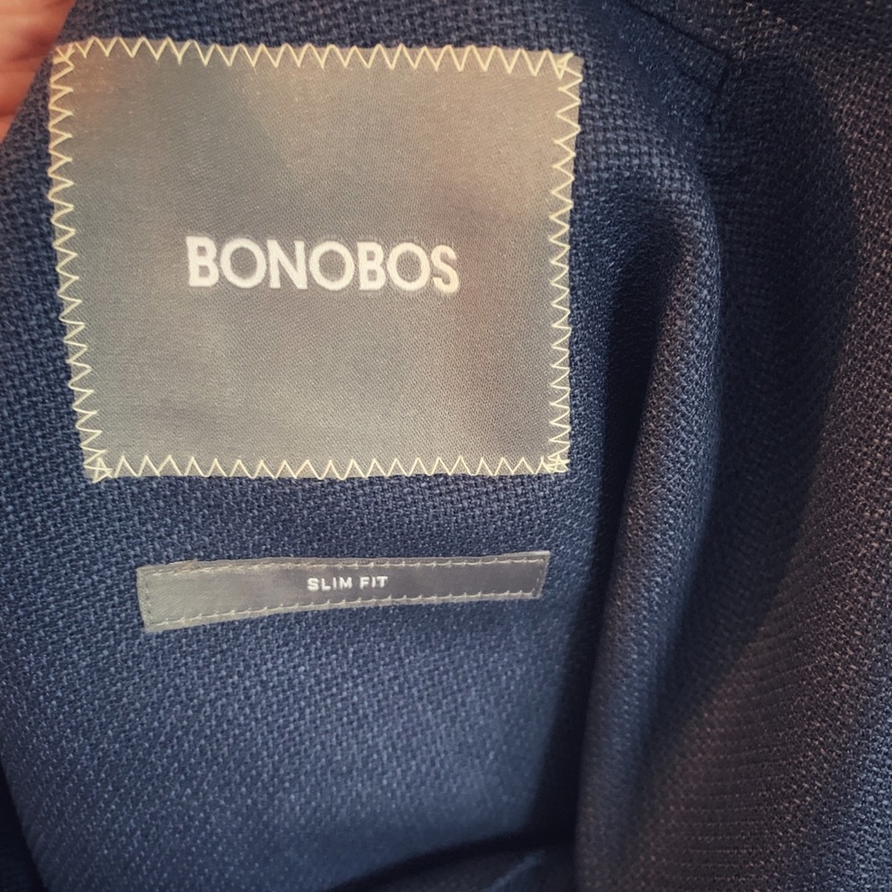 Bonobos Slim Wool Unconstructed Blazer NWT Flaw - Picture 4 of 5
